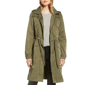Avec Les Filles Olive Rain Trench Coat